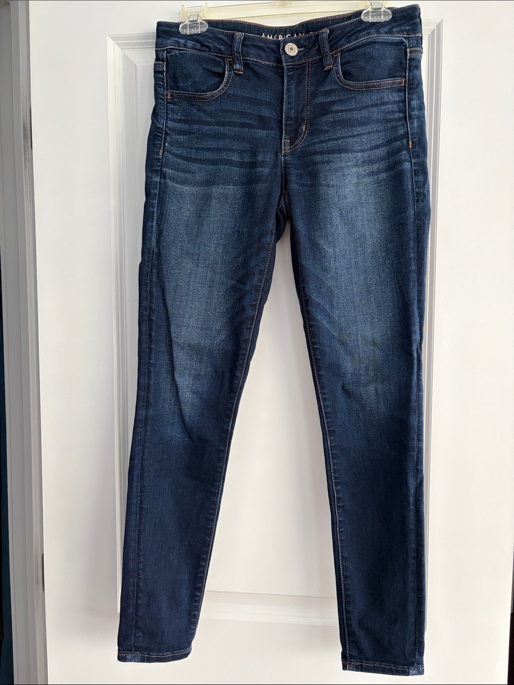 American Eagle Outfitters Dark Blue Jeggings Skinny Jeans Size 6 Regular